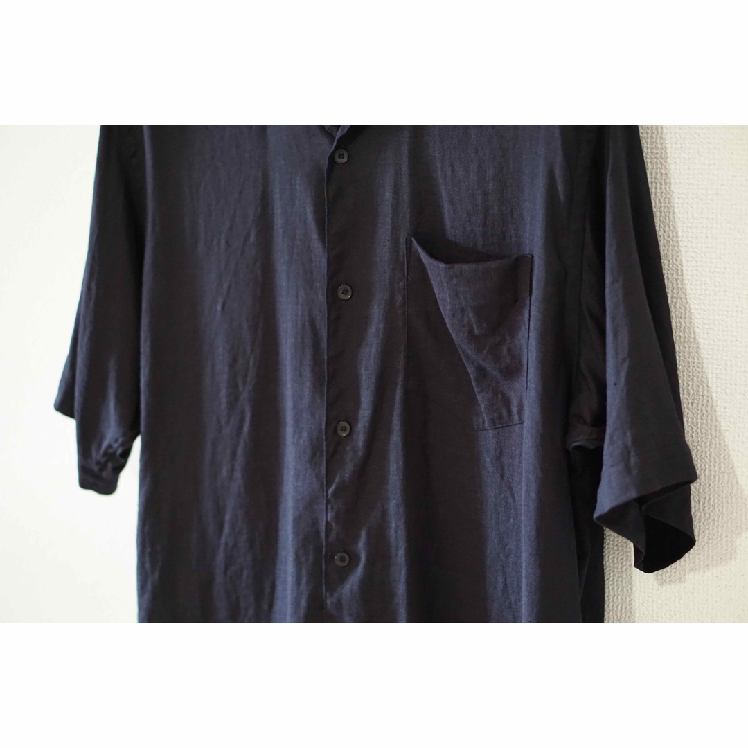 COMOLI ｜ リネンツイル　半袖オープンカラーシャツ