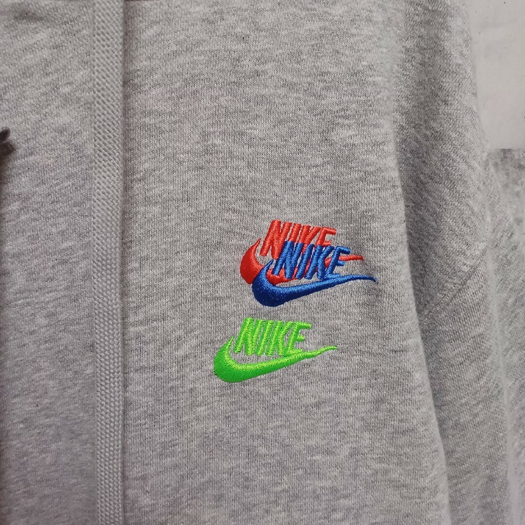 NIKE - ナイキ NIKE メンズパーカー グレー M スウッシュ 連結
