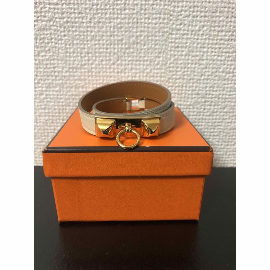 美】HERMES リヴァル ドゥブルトゥール ブレスレット ゴールド金具 ...