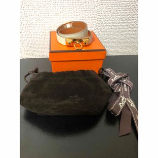 エルメス(Hermes)の【美中古】HERMES リヴァル ドゥブルトゥール ブレスレット ゴールド金具(ブレスレット/バングル)