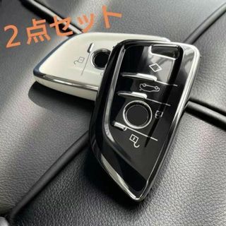 ビーエムダブリュー(BMW)のBMW キーケース 2点 黒 白 ブラック ホワイト キーカバー g20 g30(車内アクセサリ)