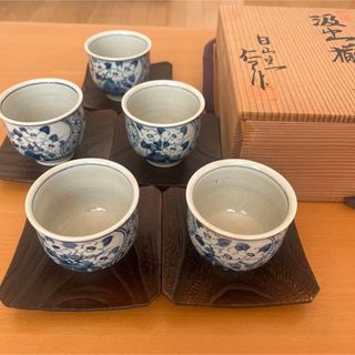 白山焼　湯呑＆茶托（5客セットプラス1）(食器)