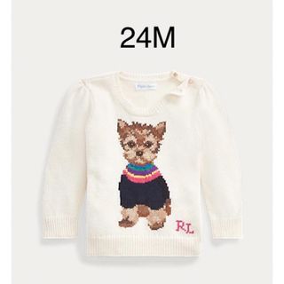 ラルフローレン(Ralph Lauren)の【新品】ラルフローレン　ポロ　セーター　いぬ　白(ニット)