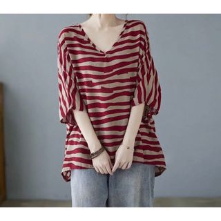 LUEA060レディース トップス Tシャツ春夏ゆったり大きいサイズ