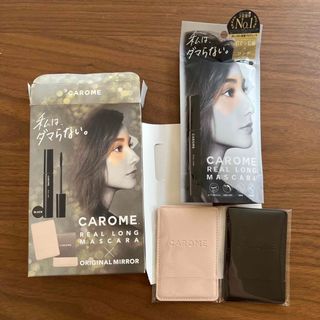 【数量限定・新品未開封】CAROME リアルロングマスカラ&ハンドミラー×2(マスカラ)