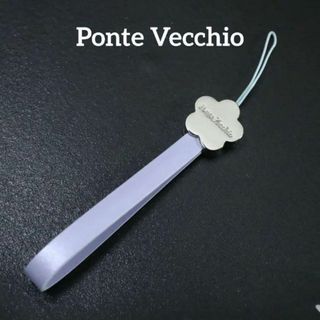 ポンテヴェキオ(PonteVecchio)の【匿名配送】ポンテヴェキオ キーホルダー ストラップ 花 紫(キーホルダー)