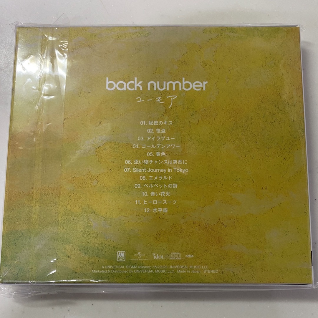 back number ユーモア　CD