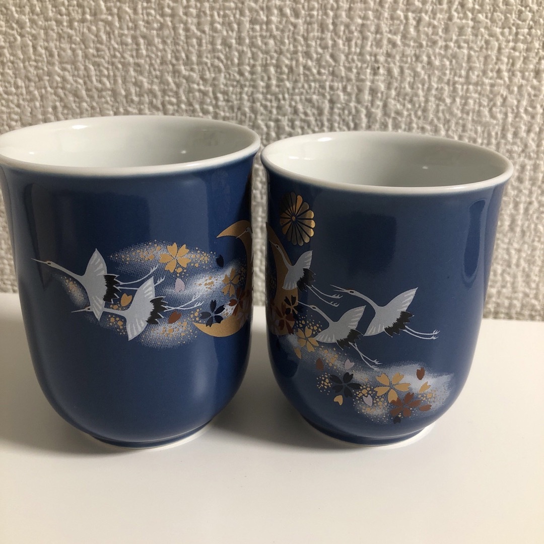 九谷青窯 - 九谷焼 生山 おぼろ鶴 組湯呑 夫婦湯呑の通販 by 九谷青窯 - 九谷焼 生山 おぼろ鶴 組湯呑 夫婦湯呑の通販 by