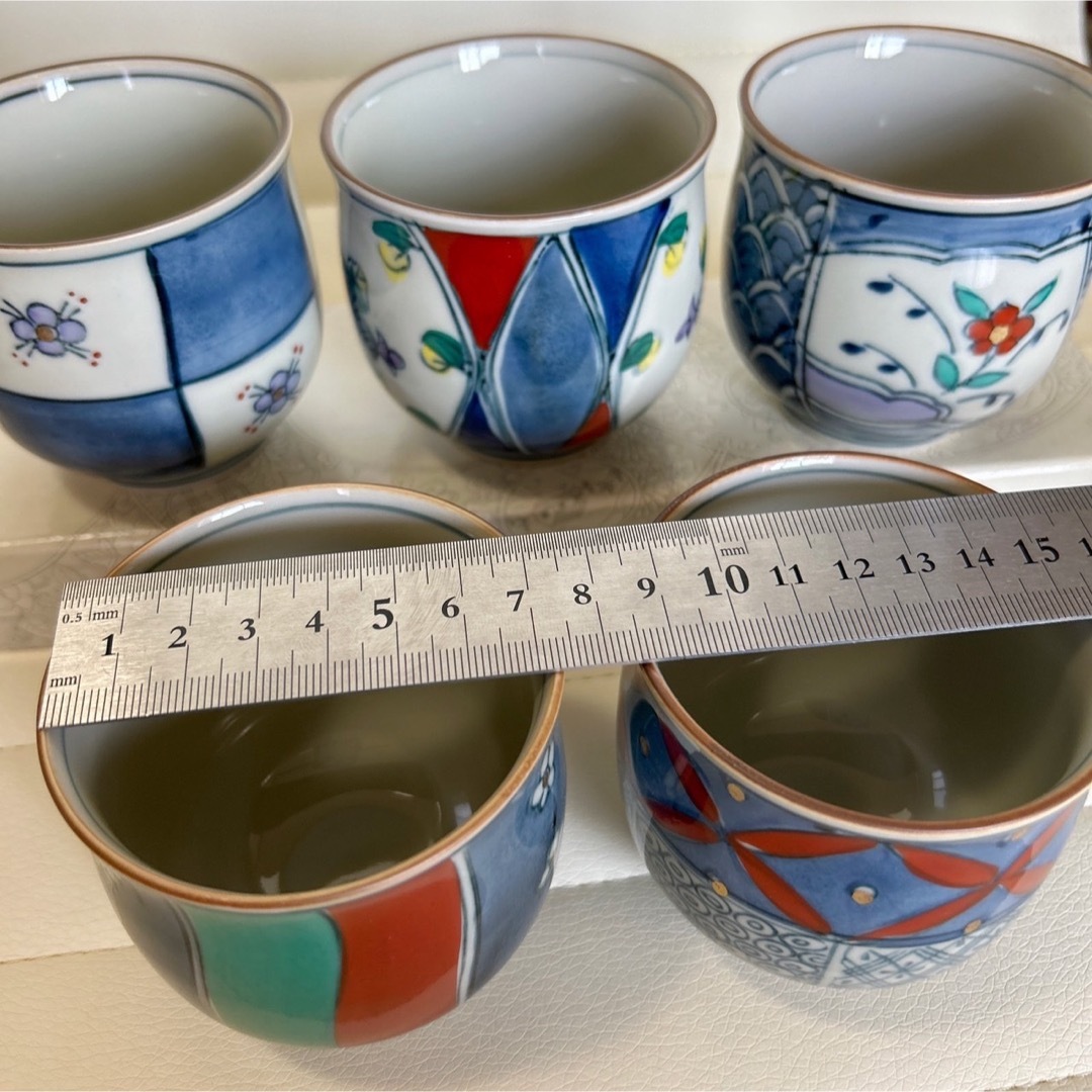 美術有田焼 茶器揃 一珍山茶花 番茶器揃 有峰謹製 伝統工芸 急須と湯呑のセット