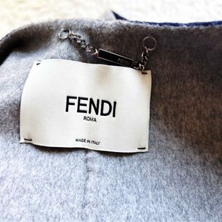 極美品 FENDIフェンディ ミンク カシミヤ ダブルフェイス ケープ