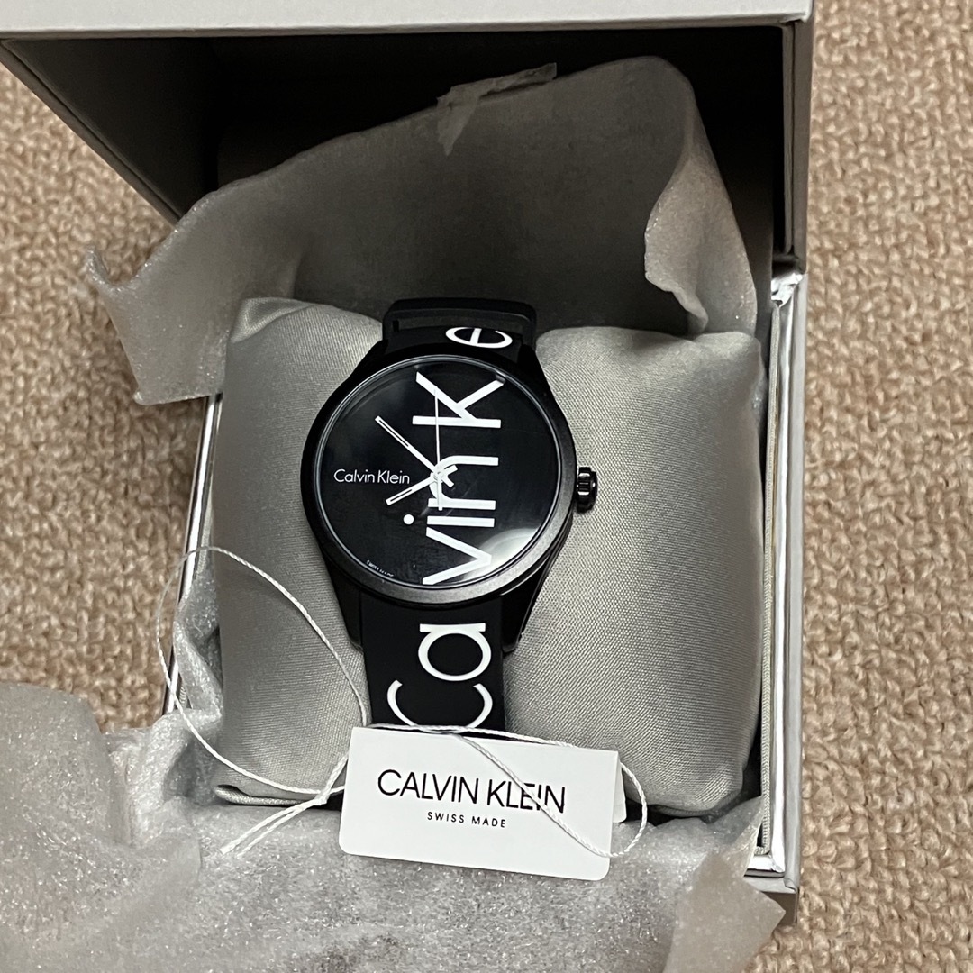 Calvin Klein(カルバンクライン)のCK 腕時計 男女兼用 40mm ブラック ラバー K5E51TBZ メンズの時計(腕時計(アナログ))の商品写真