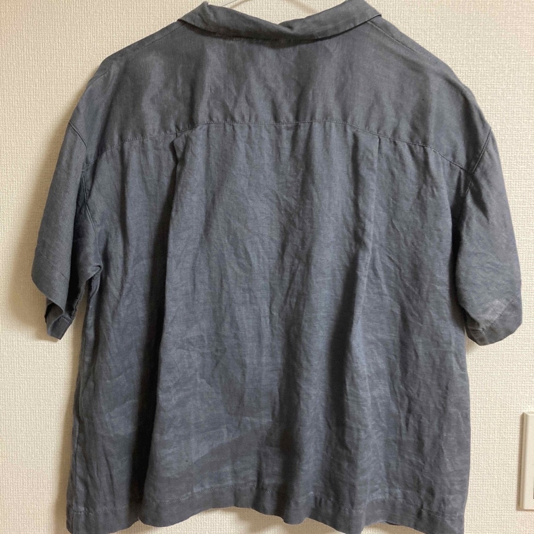 MUJI (無印良品)(ムジルシリョウヒン)の無印良品　リネン開襟半袖シャツ レディースのトップス(シャツ/ブラウス(半袖/袖なし))の商品写真