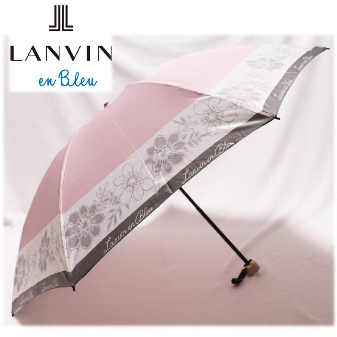 《ランバンオンブルー》新品 楽ちんクイックアーチ オシャレ花柄折りたたみ傘 雨傘