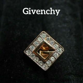 ジバンシィ(GIVENCHY)の【匿名配送】ジバンシー 片耳イヤリング ゴールド ロゴ ラインストーン(イヤリング)