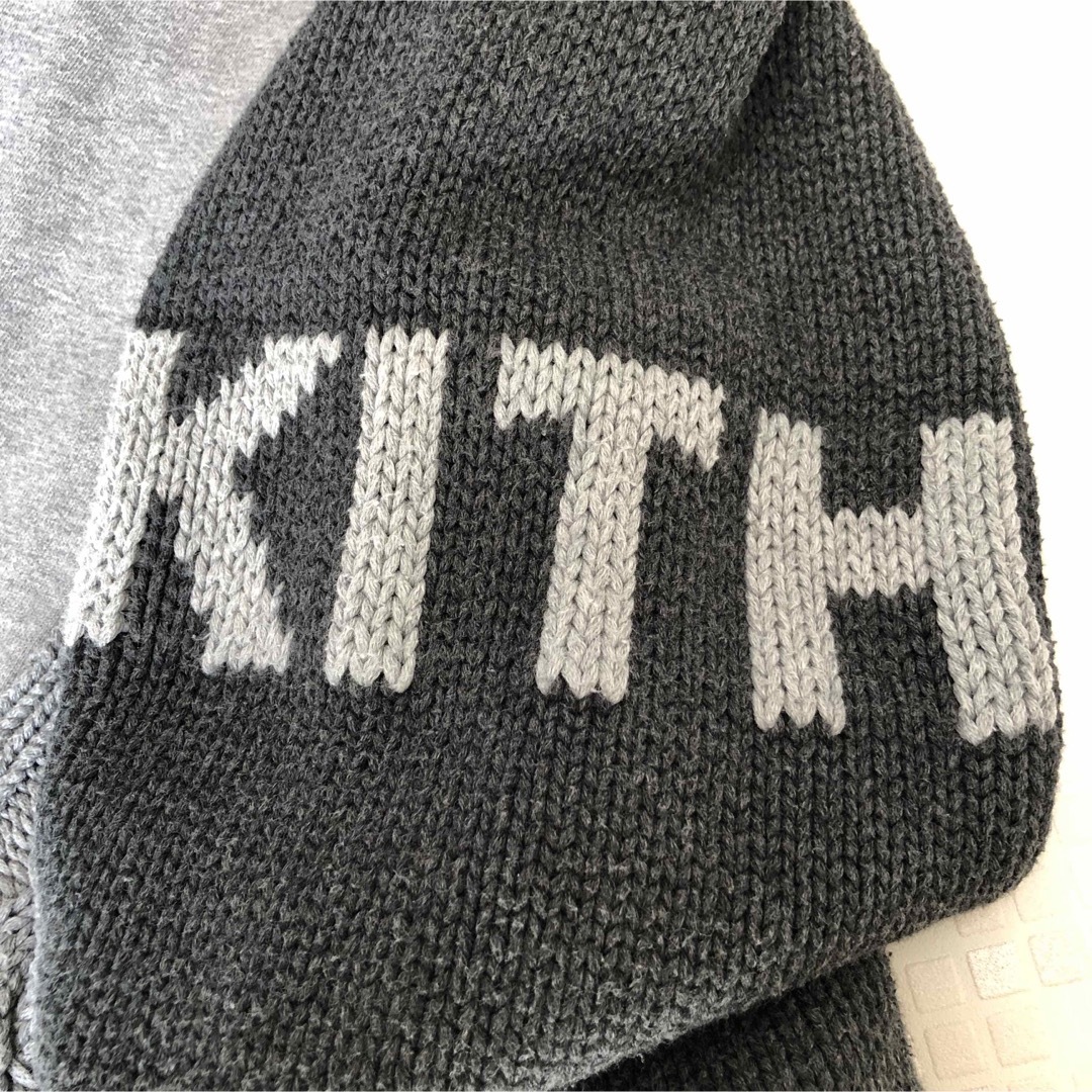 KITH 裏起毛パーカー スウェット ニット 異素材 フーディー XS グレー+ ...