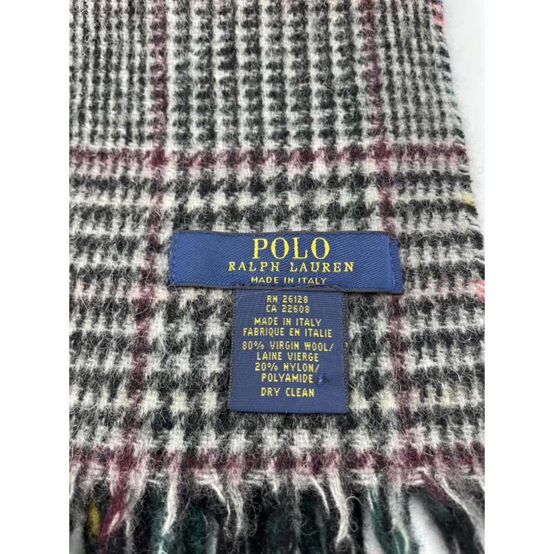 POLO RALPH LAUREN(ポロラルフローレン)のPOLO RALPHLAUREN ポロ ラルフローレン チェック リバーシブル マフラー 中古 ４ レディースのファッション小物(マフラー/ショール)の商品写真