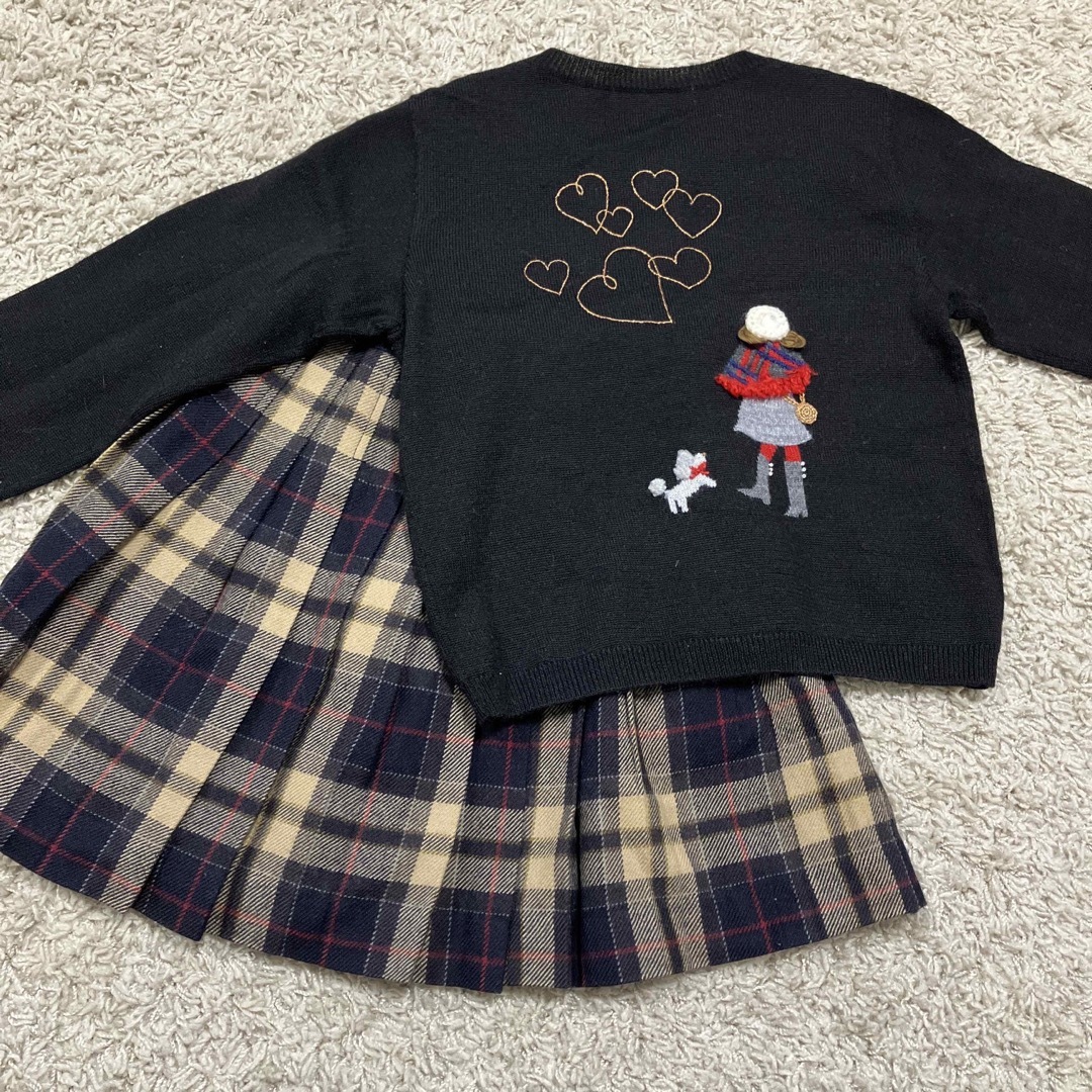 familiar カーディガン&スカートセット　120キッズ服女の子用(90cm~)