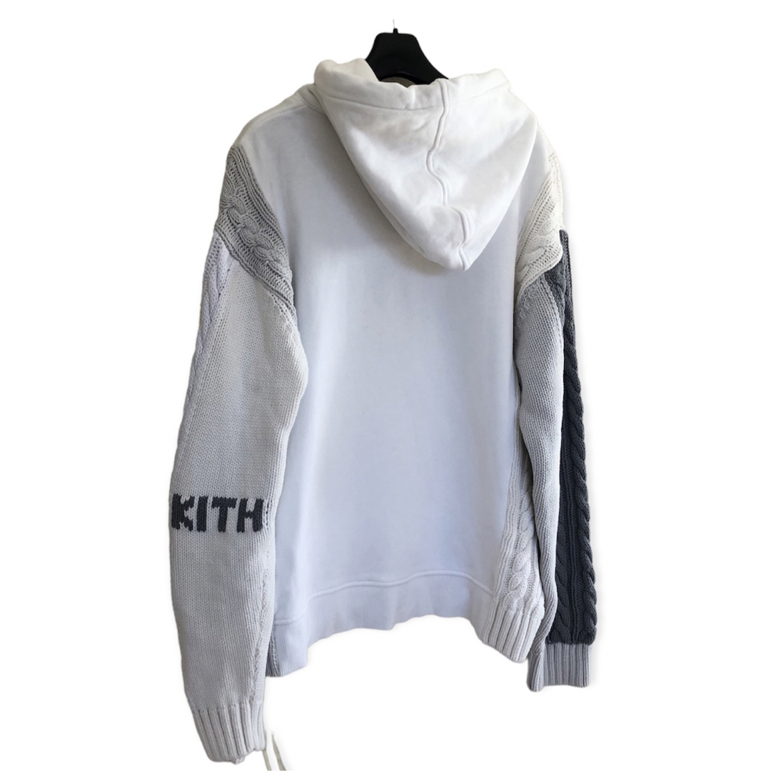 KITH 裏起毛パーカー スウェット ニット 異素材 フーディー XS グレー