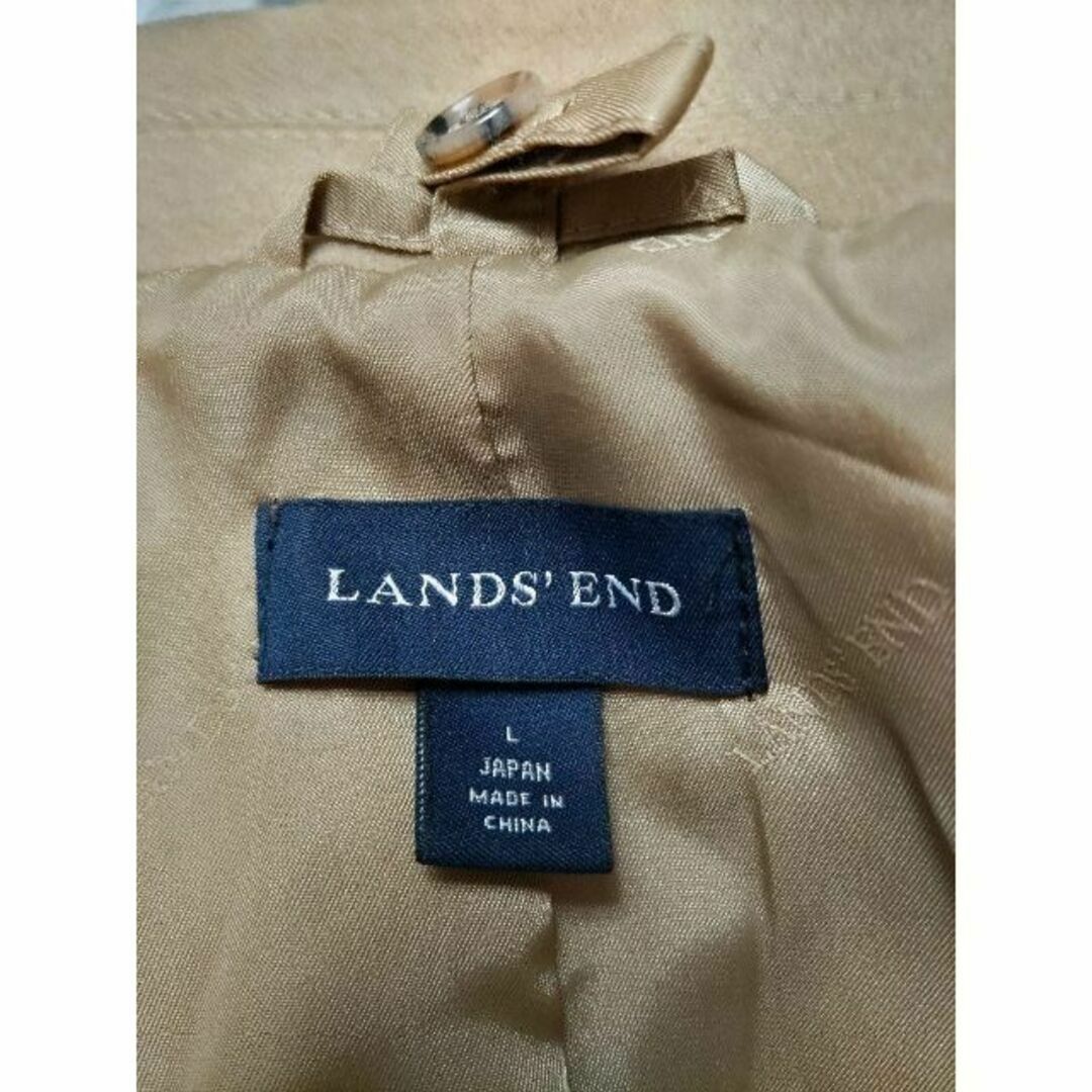 ランズエンド LANDS' END コート ダブル フード ウール 11 黒