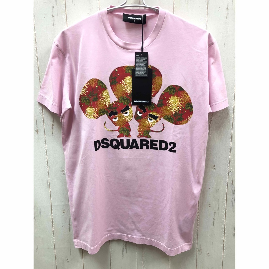 DSQUARED2(ディースクエアード)のDSQUARED2 グラフィック マウス ロゴTシャツ 20ss pink メンズのトップス(Tシャツ/カットソー(半袖/袖なし))の商品写真