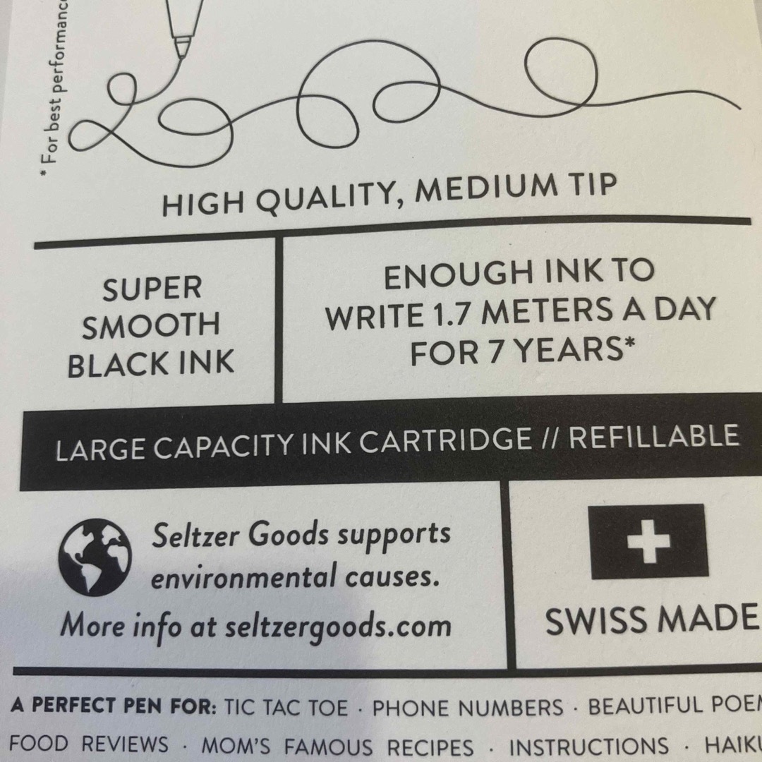 SEVEN YEAR PEN スイスで有名なボールペン　黒色　 インテリア/住まい/日用品の文房具(ペン/マーカー)の商品写真