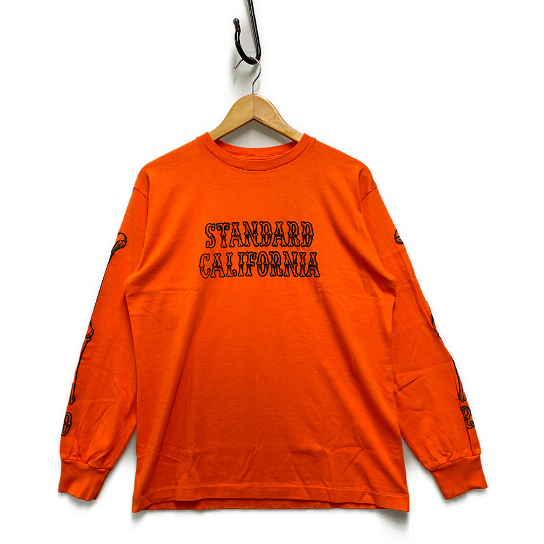 STANDARD CALIFORNIA スタンダードカリフォルニア ×AH BONES LOGO LS ロングＴシャツ オレンジ サイズM 正規品 /  31938 | フリマアプリ ラクマ