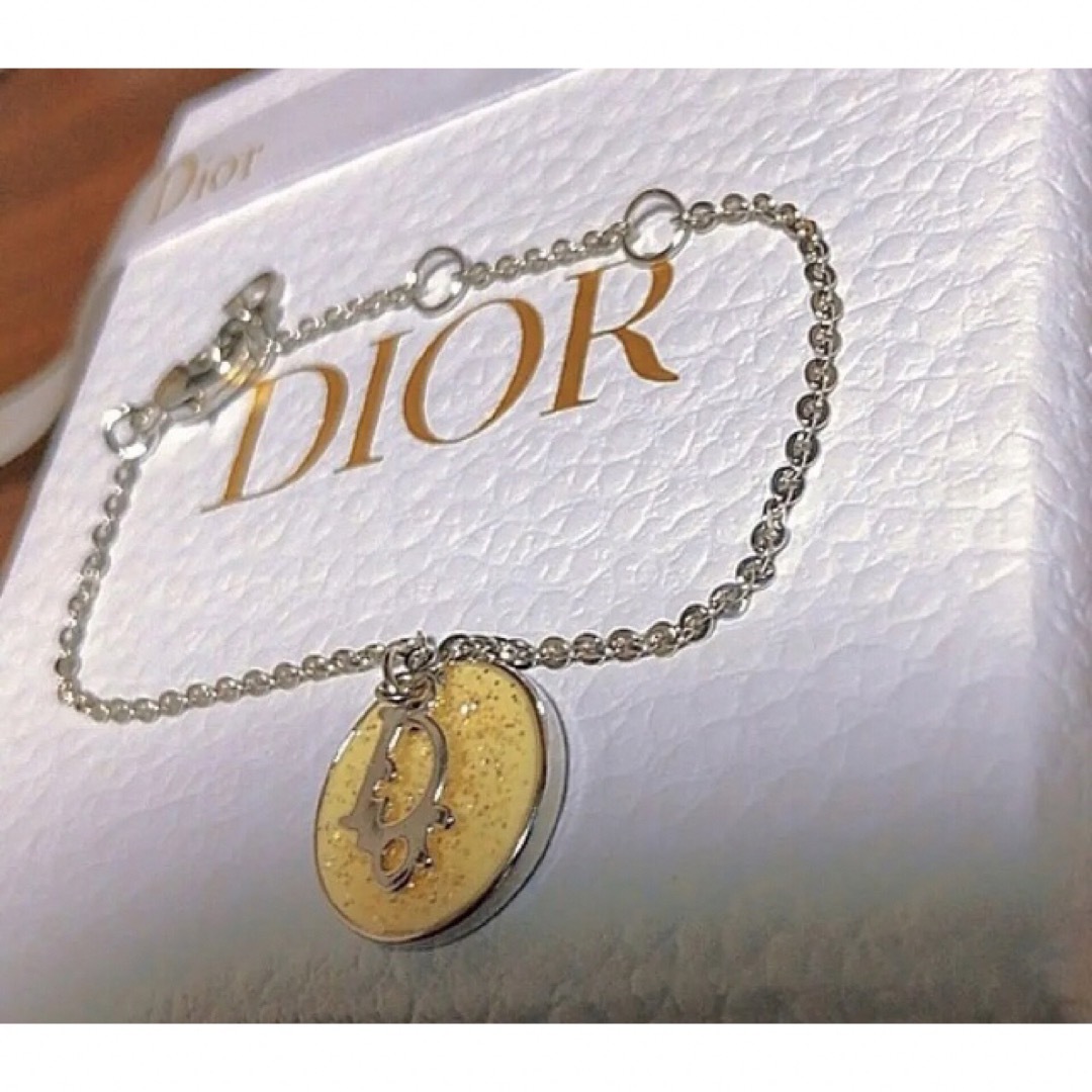 Dior  黄色 ラメ ブレスレット 可愛い ストーン ロゴ 1