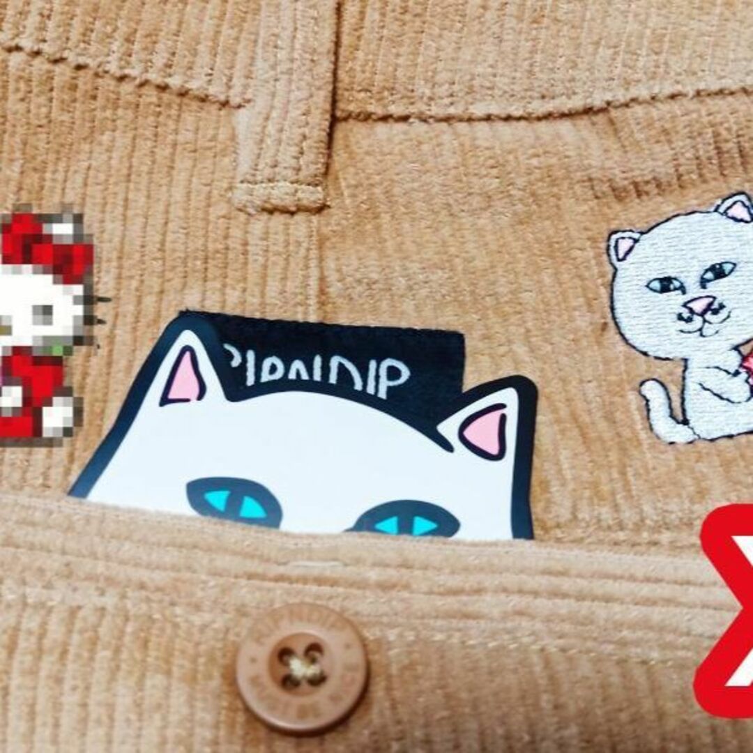 RIPNDIP(リップンディップ)のRIPNDIP HELLO NERMY CORDUROY EMBROIDERED メンズのパンツ(チノパン)の商品写真