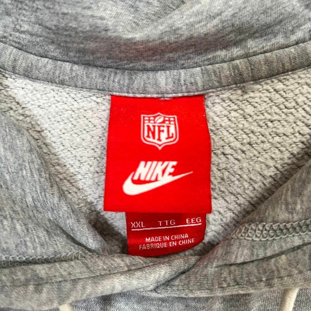 NIKE(ナイキ)のメンズ古着 NIKE NFL パッカーズゆるだぼオーバーサイズプリントパーカー灰 メンズのトップス(パーカー)の商品写真