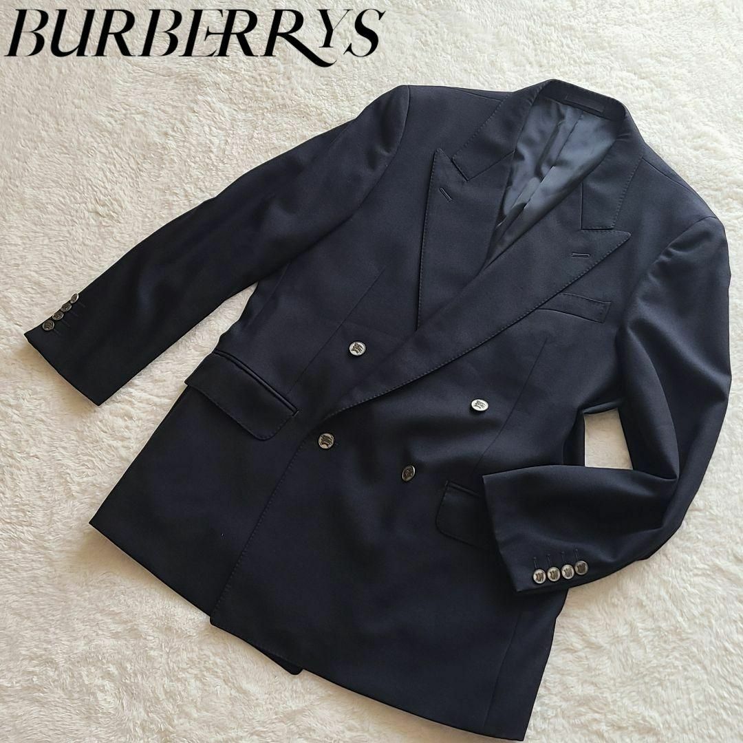 希少・美品✨Burberrys 紺ブレ ダブル ジャケット 金ボタン-