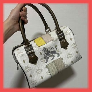 エムシーエム(MCM)の[美品]MCM ボストンバッグ ヴィンテージ ホワイト 白 レア コラボ (ボストンバッグ)