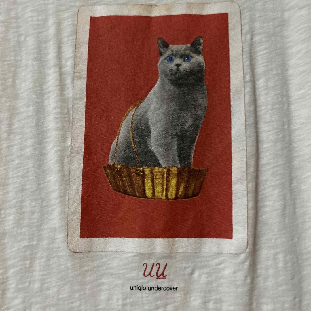 UNDERCOVER(アンダーカバー)のuuアンダーカバー Tシャツ猫　ホワイト　S レディースのトップス(Tシャツ(半袖/袖なし))の商品写真