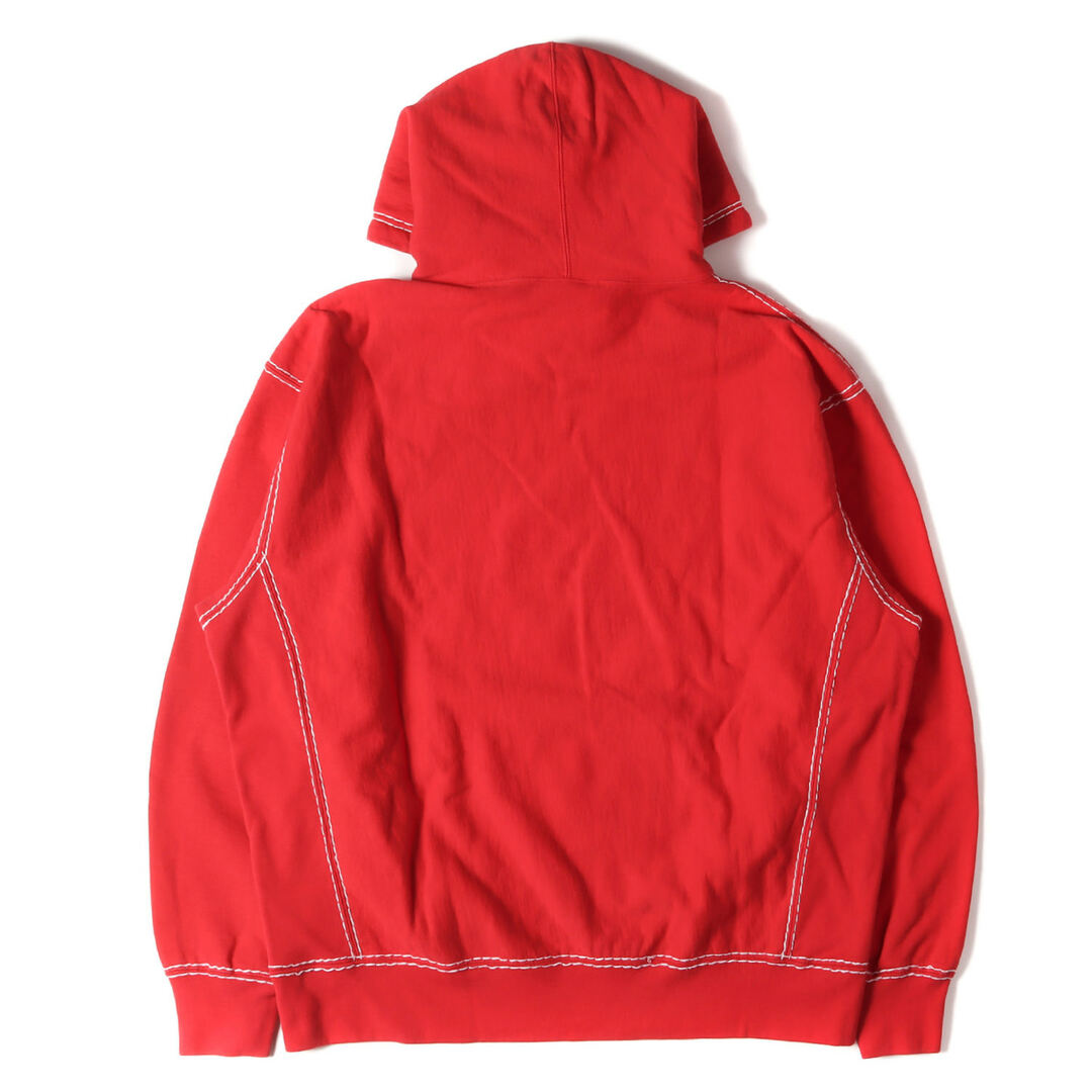 Supreme シュプリーム パーカー サイズ:XL 20AW ビッグ ステッチ アーチロゴ スウェット パーカー Big Stitch Hooded  Sweatshirt レッド 赤 トップス フーディー スウェットシャツ 【メンズ】【中古】