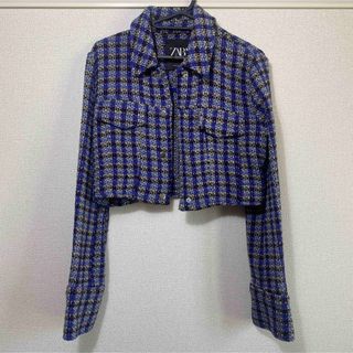 ザラ(ZARA)のZARA ザラ　ツイード　ショート丈　ジャケット(テーラードジャケット)