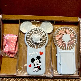 ディズニー(Disney)のミッキーマウス、ストラップ付きハンディー扇風機(扇風機)