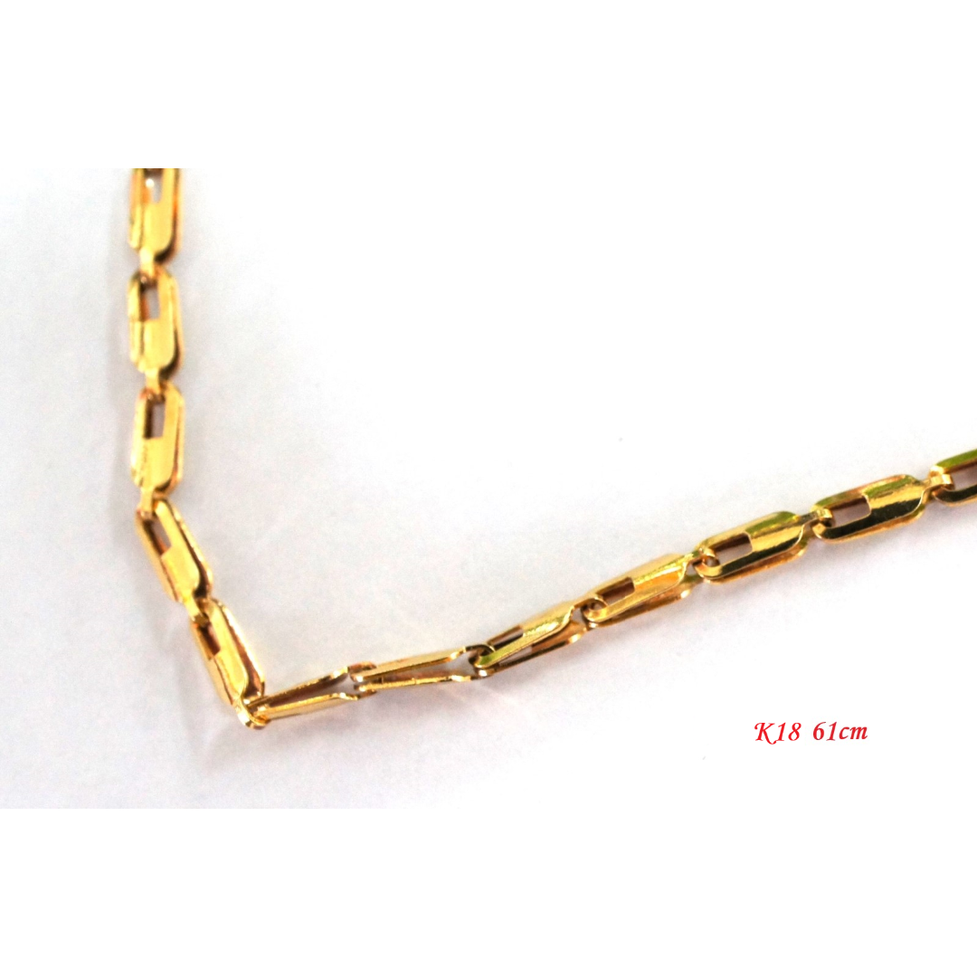 K18 デザイン ロング ネックレス 61㎝ 6.88ｇ