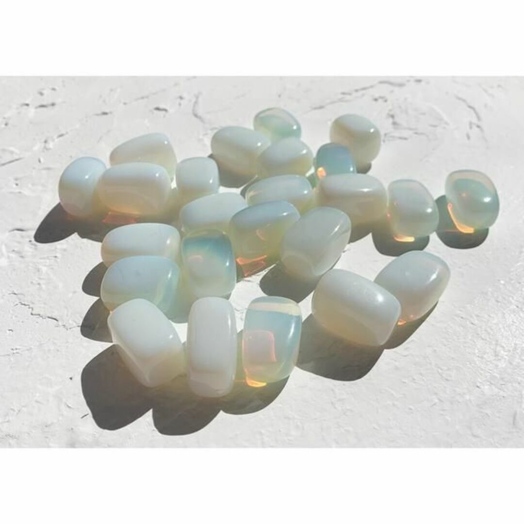 Opalite polished palm stone