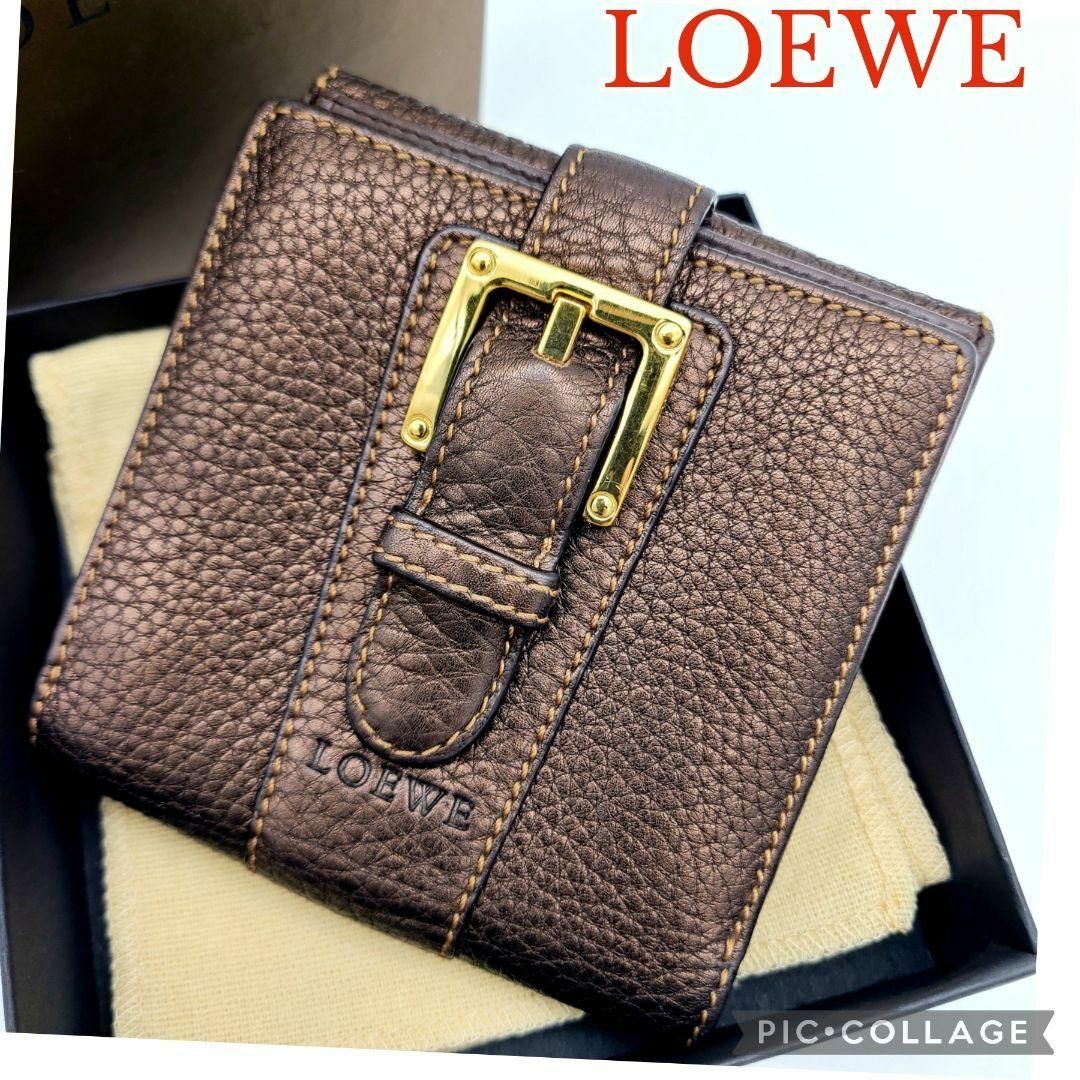 美品　LOEWE ロエベ コンパクト 折り財布　高級感