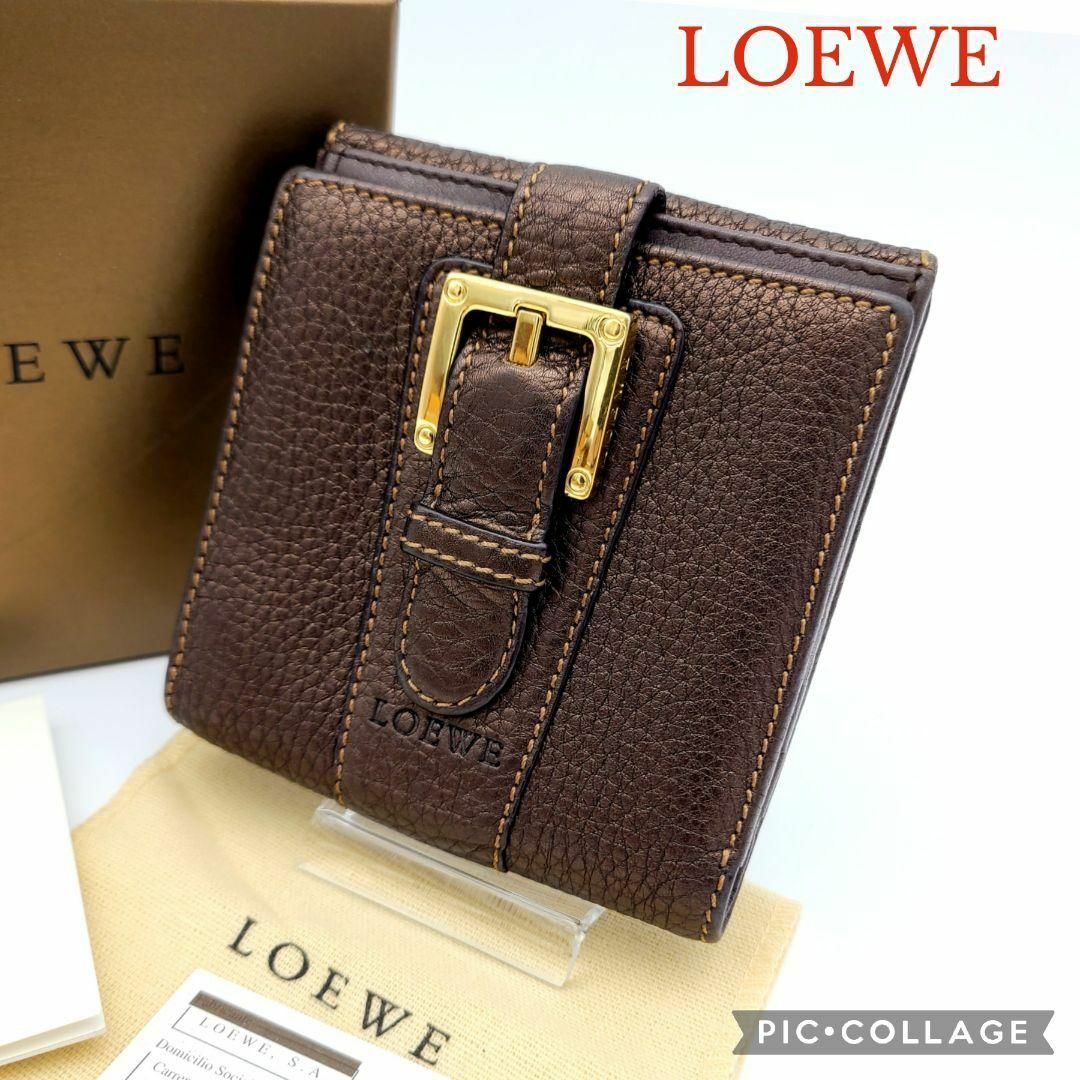 美品　LOEWE ロエベ コンパクト 折り財布　高級感