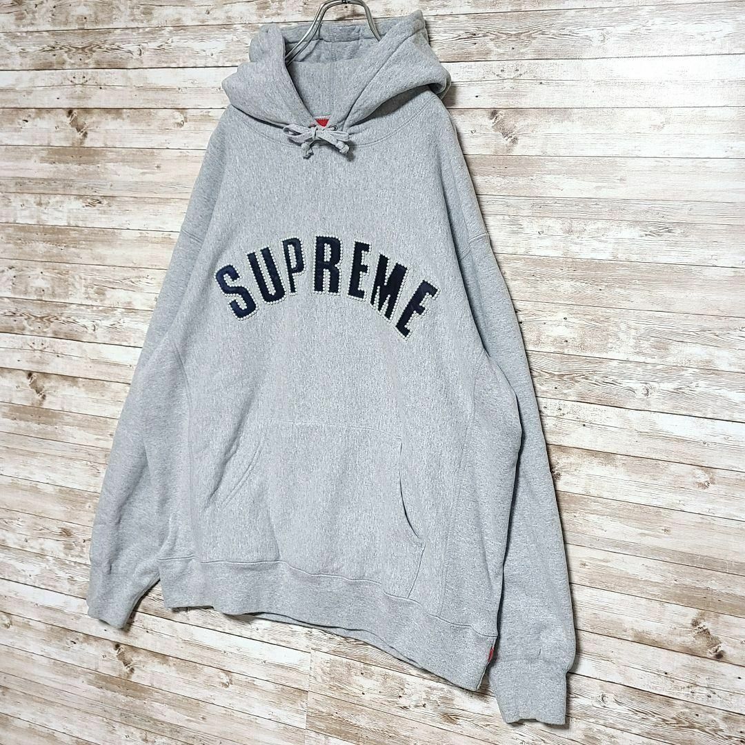 希少XL supreme arc logo hooded sweat shirt