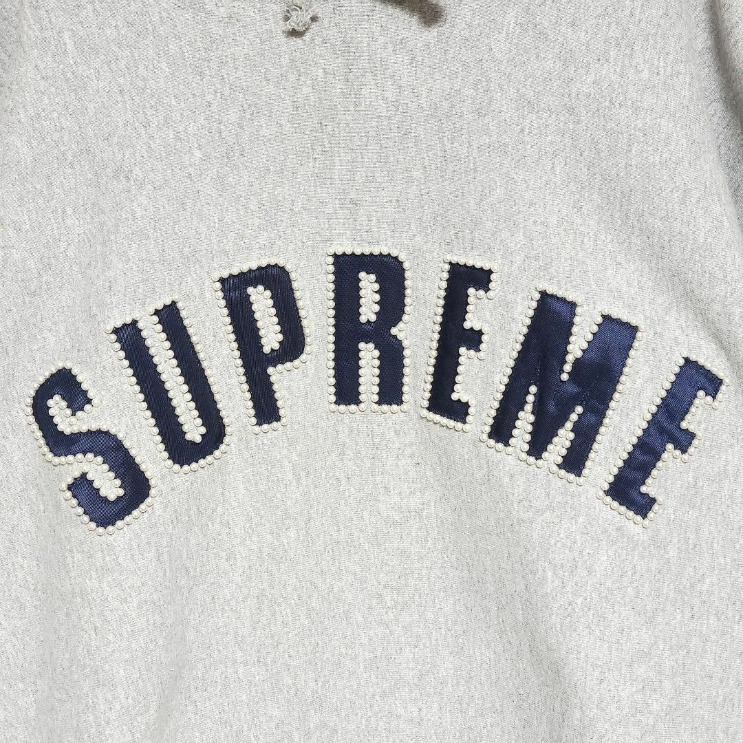 【即完モデル‼︎】SUPREME◎アシンメトリー ロゴ刺繍 パーカー B77