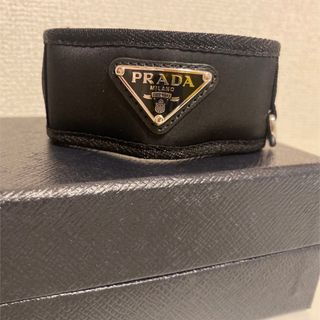 プラダ(PRADA)のPRADA三角ロゴ♪【プラダ 】トライアングル 犬の首輪ハーネス 黒(犬)