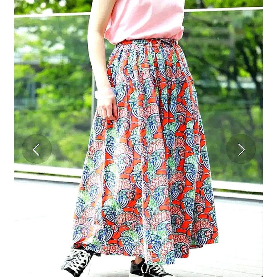 BEAMS BOY×OZ CREATION◆美品◆バティック ロングスカート 新品 BEAMS BOY OZ CREATION バティック ロングスカート