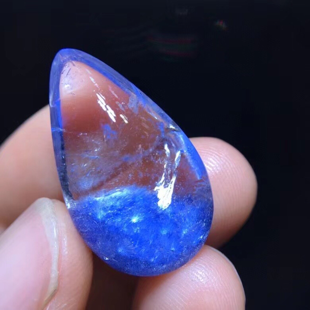 【天然】ブルールチル デュモルチエライト ルース 26.3*15.6mm