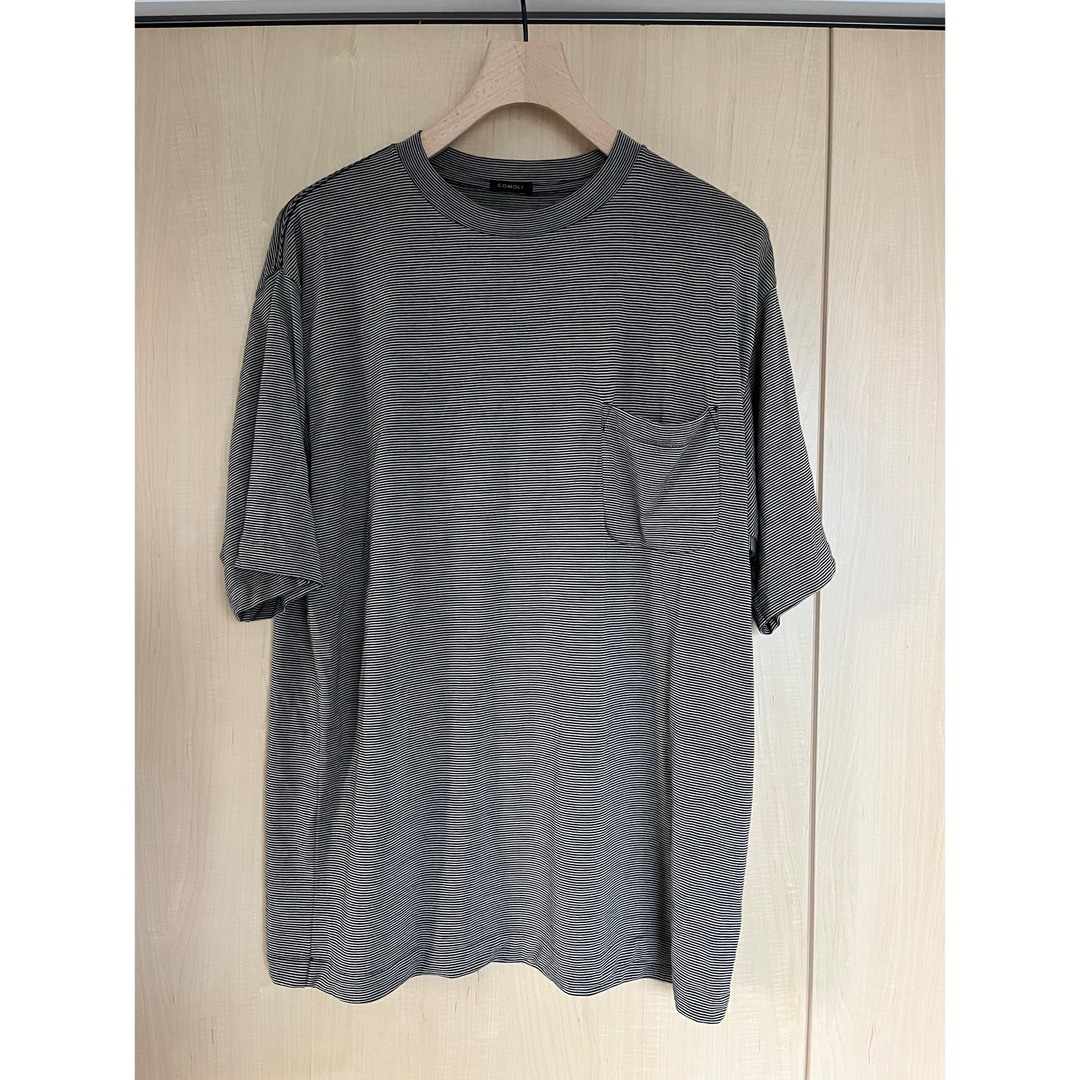 Tシャツ/カットソー(半袖/袖なし)comoli 22ss ウール天竺 Tシャツ BORDER サイズ2