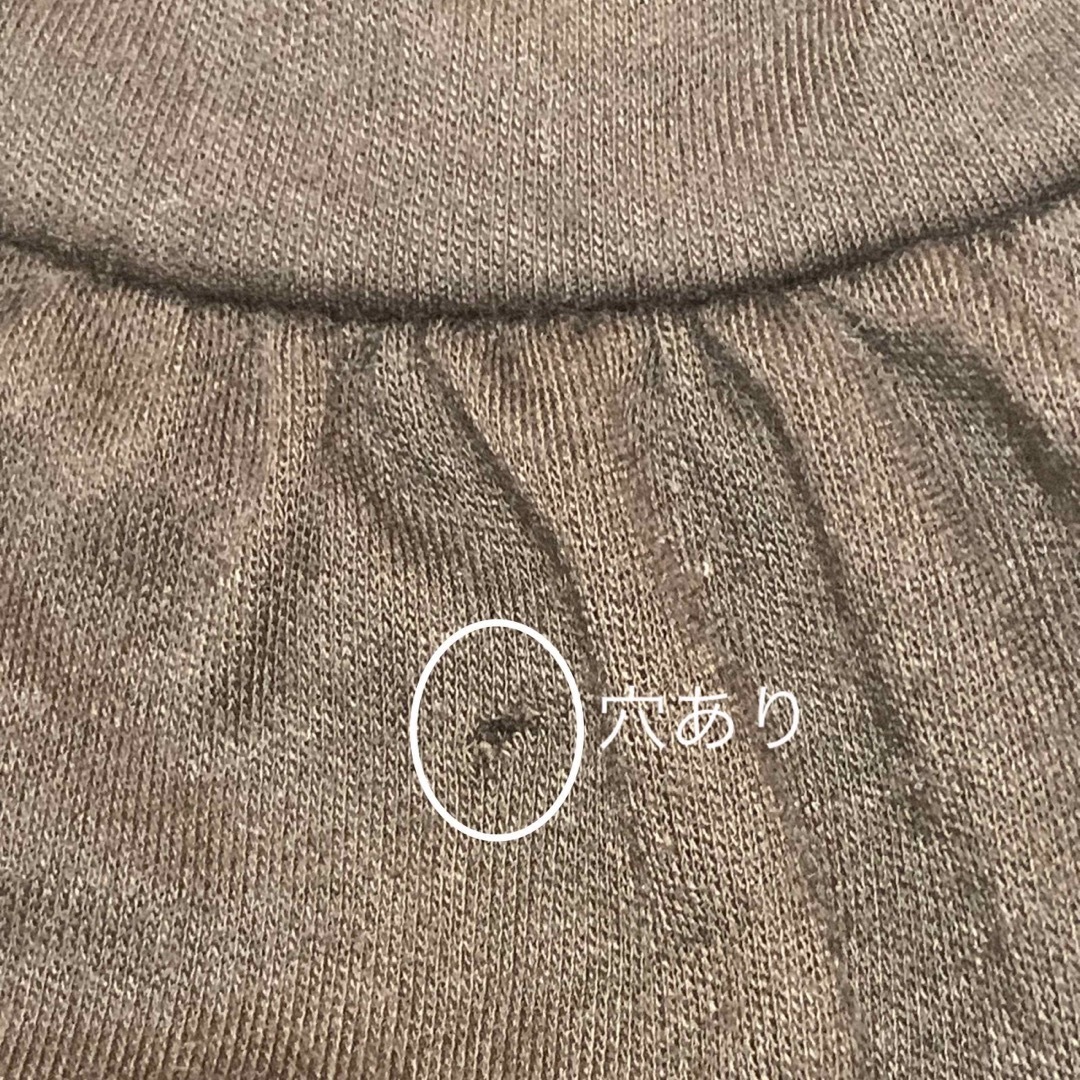 【訳あり】タートルネック 濃い茶色 Mサイズ レディースのトップス(Tシャツ(長袖/七分))の商品写真