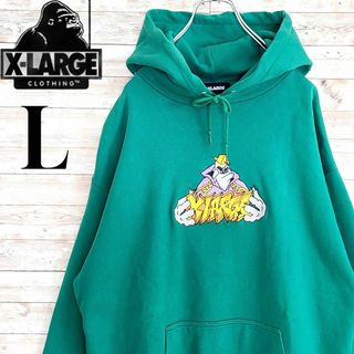 【コラボ商品】☘️美品☘️エクストララージ☘️ARMY☘L☘緑☘パーカー☘プリント☘