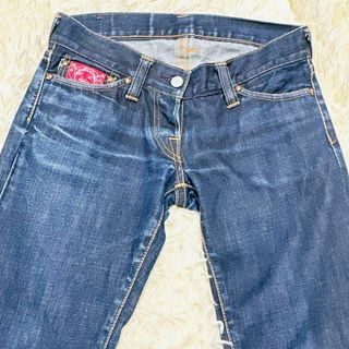 evisu donna デニムパンツ かもめプリント ローライズ W26