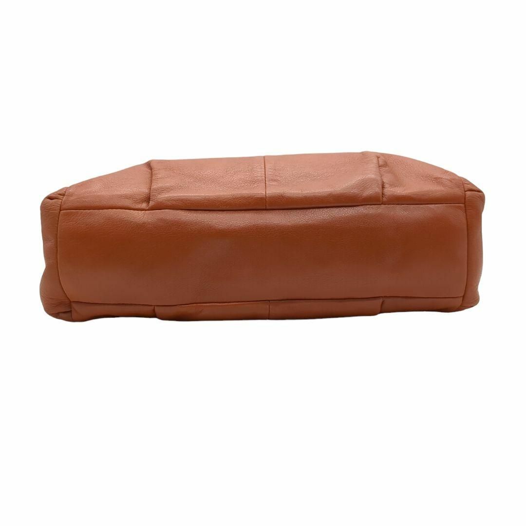 COACH レザー トートバッグ A4可 肩掛け キャメル 22262
