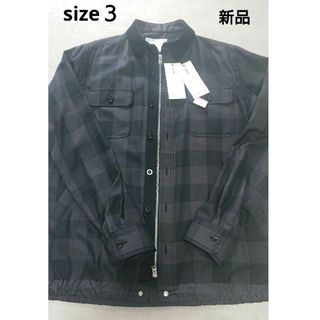 サカイ(sacai)のsize３ 新品 sacai バッファロー チェック シャツ ジャケット(シャツ)